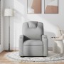 Sillón reclinable de masaje de tela gris claro