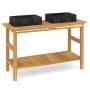 Solid teak wood bathroom vanity with black marble sinks by vidaXL, bathroom vanities - Ref: Foro24-3096577, Price: 444,05 €, ...