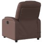 Sillón de masaje reclinable cuero sintético marrón