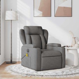 Sillón de masaje reclinable de tela gris oscuro en Sillones | Comprar online en Foro24