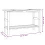 Tocador de baño con lavabos piedra de río madera maciza de teca by vidaXL, bathroom vanities - Ref: Foro24-3096583, Price: 37...
