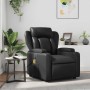Sillón de masaje reclinable cuero sintético negro