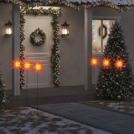 Lámparas de Navidad LED plegables 3 unidades rojo 35 cm