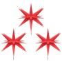 Lámparas de Navidad LED plegables 3 unidades rojo 35 cm
