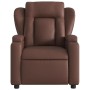 Sillón de masaje reclinable cuero sintético marrón