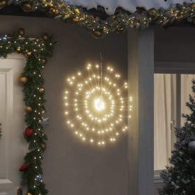 Luces de Navidad de estrellas 4 uds 140 LED blanco cálido 17 cm
