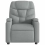 Sillón reclinable de tela gris claro