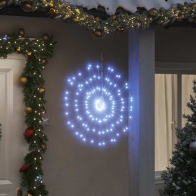 Luces de Navidad de estrellas 140 LED blanco frío 17 cm