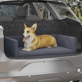 Cama de maletero de coche para perros aspecto de lino 110x70 cm