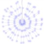 Luces de Navidad de estrellas 4 uds 140 LED azul 17 cm