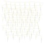Luces carámbano Navidad 100 LED blanco cálido acrílico PVC 10 m