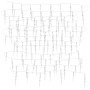 Luces carámbano Navidad 100 LED blanco cálido acrílico PVC 10 m