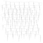 Luces carámbano Navidad 200 LED blanco frío acrílico PVC 20 m