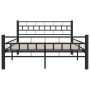 Estructura de cama sin colchón acero negro 140x200 cm