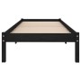 Black single solid wood bed frame 75x190 cm by vidaXL, Beds and slatted bases - Ref: Foro24-809981, Price: 84,23 €, Discount: %