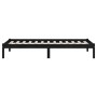 Estructura de cama madera maciza individual negra 75x190 cm de vidaXL, Camas y somieres - Ref: Foro24-809981, Precio: 84,23 €...