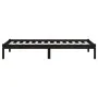 Estructura de cama madera maciza individual negra 75x190 cm de vidaXL, Camas y somieres - Ref: Foro24-809981, Precio: 86,77 €...