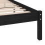 Estructura de cama madera maciza individual negra 75x190 cm de vidaXL, Camas y somieres - Ref: Foro24-809981, Precio: 84,23 €...
