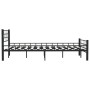 Estructura de cama sin colchón acero negro 140x200 cm