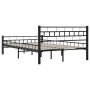 Estructura de cama sin colchón acero negro 140x200 cm