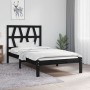 Solid black pine wood bed frame 75x190 cm by vidaXL, Beds and slatted bases - Ref: Foro24-3103962, Price: 109,89 €, Discount: %