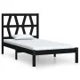 Bettrahmen aus massivem schwarzem Kiefernholz, 75 x 190 cm von vidaXL, Betten und Lattenroste - Ref: Foro24-3103962, Preis: 1...