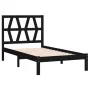 Bettrahmen aus massivem schwarzem Kiefernholz, 75 x 190 cm von vidaXL, Betten und Lattenroste - Ref: Foro24-3103962, Preis: 1...