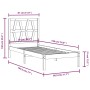 Solid black pine wood bed frame 75x190 cm by vidaXL, Beds and slatted bases - Ref: Foro24-3103962, Price: 109,89 €, Discount: %