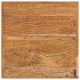 Mesa alta de hierro y madera maciza de acacia 55x55x107 cm