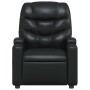 Sillón reclinable de cuero sintético negro