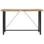 Mesa alta de hierro y madera maciza de mango 180x70x107 cm