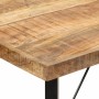 Mesa alta de hierro y madera maciza de mango 180x70x107 cm