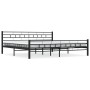 Estructura de cama sin colchón acero negro 200x200 cm