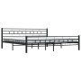 Estructura de cama sin colchón acero negro 200x200 cm