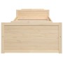 Bed frame with drawers solid pine wood 90x200 cm by vidaXL, Beds and slatted bases - Ref: Foro24-322159, Price: 158,55 €, Dis...