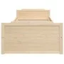Bed frame with drawers solid pine wood 90x200 cm by vidaXL, Beds and slatted bases - Ref: Foro24-322159, Price: 156,32 €, Dis...
