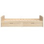 Bed frame with drawers solid pine wood 90x200 cm by vidaXL, Beds and slatted bases - Ref: Foro24-322159, Price: 158,55 €, Dis...