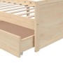 Bed frame with drawers solid pine wood 90x200 cm by vidaXL, Beds and slatted bases - Ref: Foro24-322159, Price: 158,55 €, Dis...