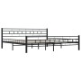 Estructura de cama sin colchón acero negro 200x200 cm