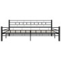 Estructura de cama sin colchón acero negro 200x200 cm