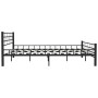 Estructura de cama sin colchón acero negro 200x200 cm