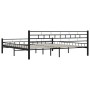 Estructura de cama sin colchón acero negro 200x200 cm