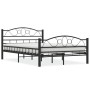 Estructura de cama sin colchón acero negro 120x200 cm