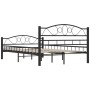 Estructura de cama sin colchón acero negro 120x200 cm