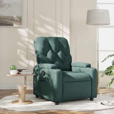 Sillón reclinable de tela verde oscuro en Sillones | Comprar online en Foro24