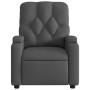Sillón de masaje reclinable de tela gris oscuro