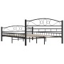 Estructura de cama sin colchón acero negro 140x200 cm