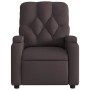 Sillón de masaje reclinable de tela marrón oscuro