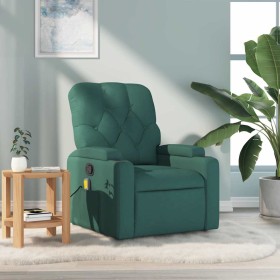 Sillón de masaje reclinable de tela verde oscuro Sillón de masaje reclinable de tela verde oscuro