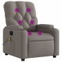 Sillón de masaje reclinable de tela gris taupé